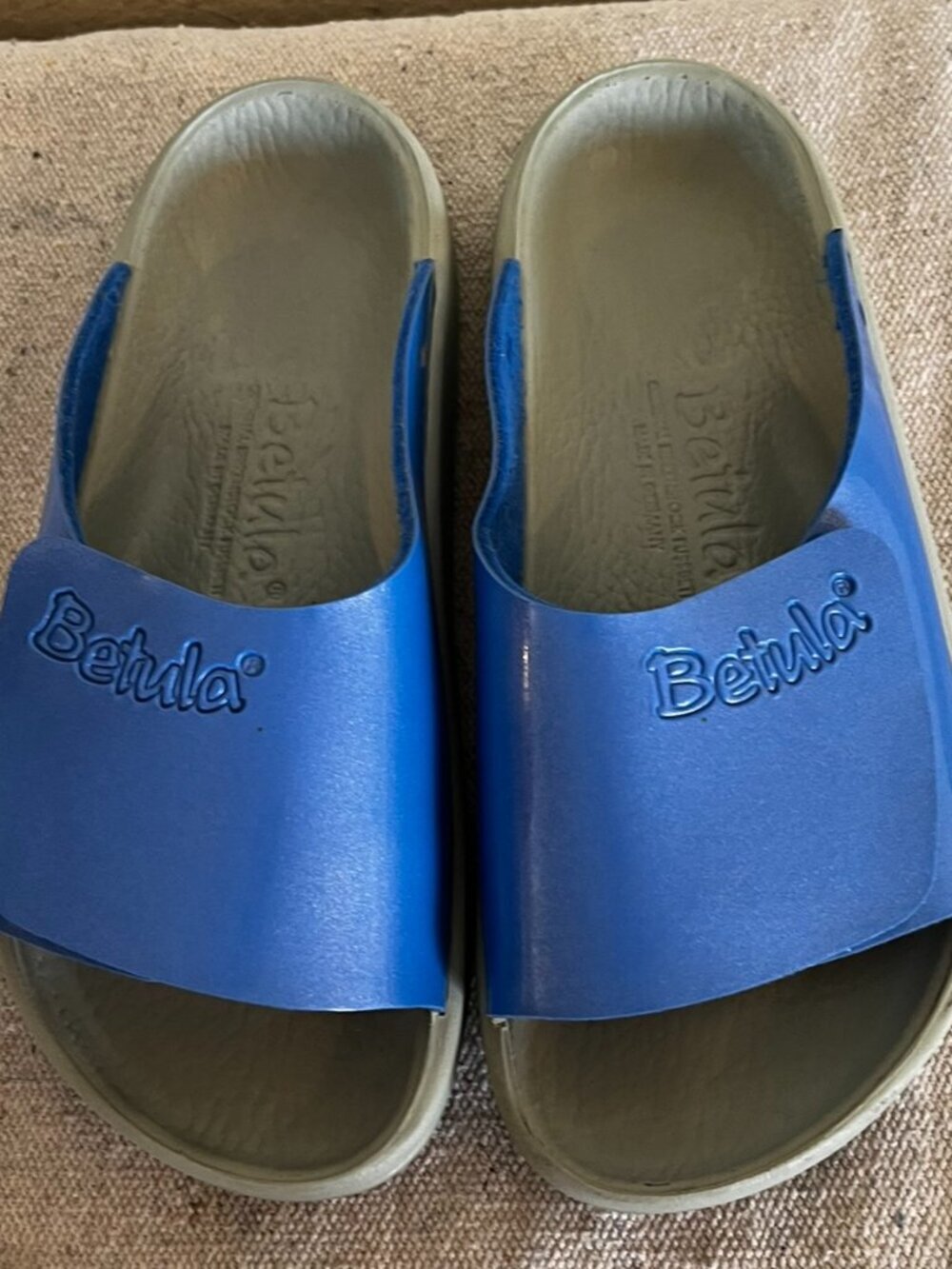 Birkenstock Betula Unisex Blue Waterproof Rubber Summer Beach Sandals Sz M-5 W-7